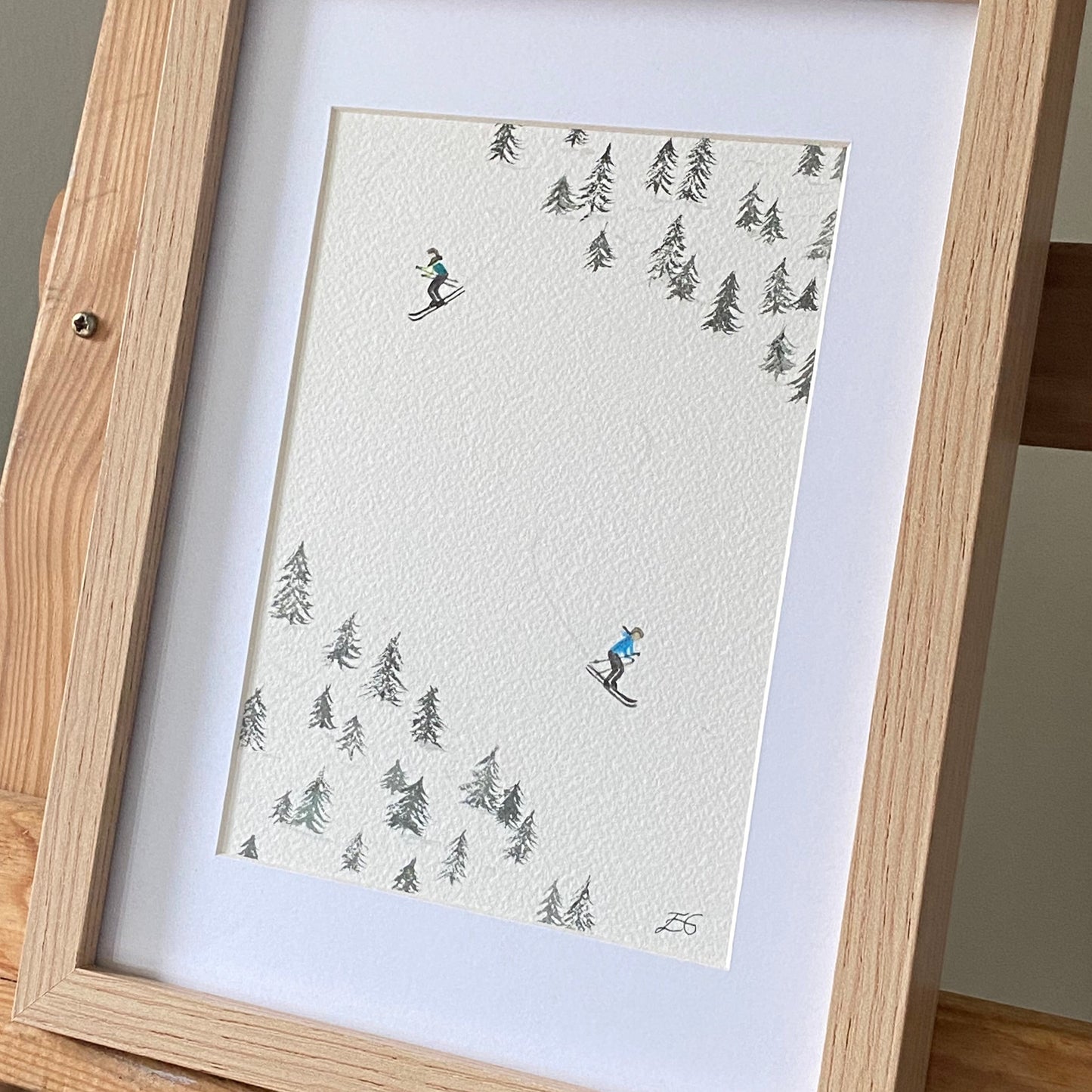 Skier couple